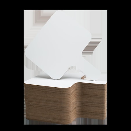 Flipside Rectangular Dry Erase Answer Paddles Set Of 24in, White 10040, 0.3in, 24PK 10040